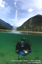 This is a dive we do in a very small lake near Zermatt in... by Michel Lonfat 